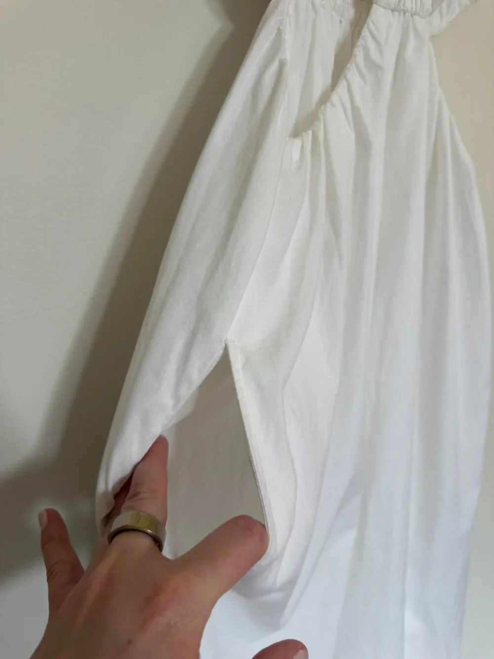 Abercrombie & Fitch Bubble Top Cut Out Maxi Dress Boho Cottagecore White - XS